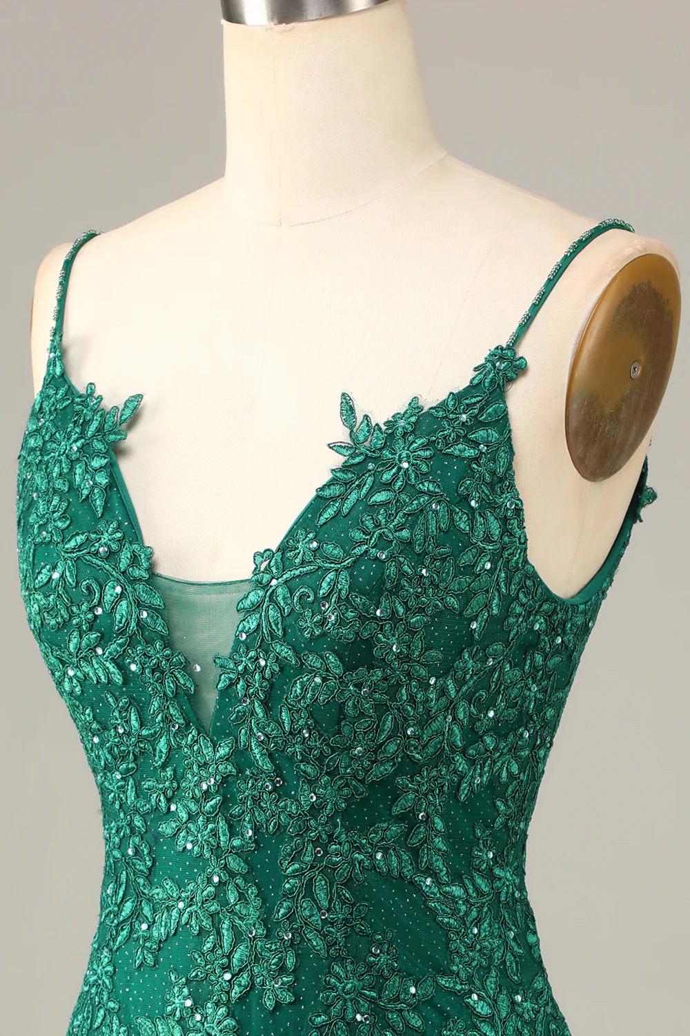 Sheath Spaghetti Straps Dark Green Short Full Of Charm Homecoing Dress