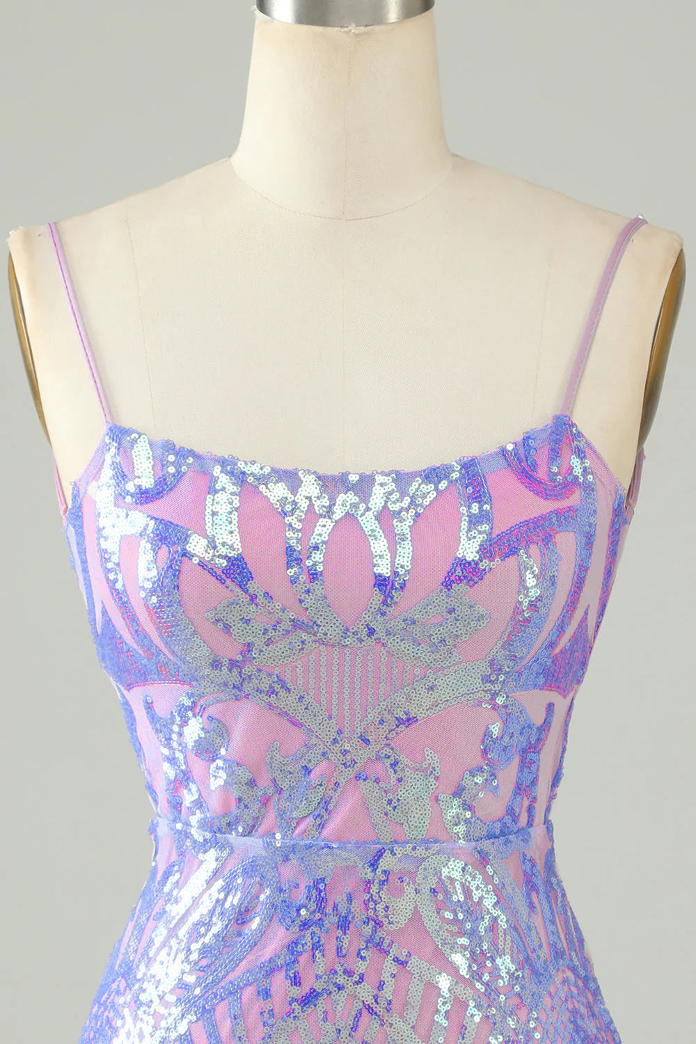 Sparkly Purple Sequins Backless Tight Short Full Of Charm Homecoing Dress