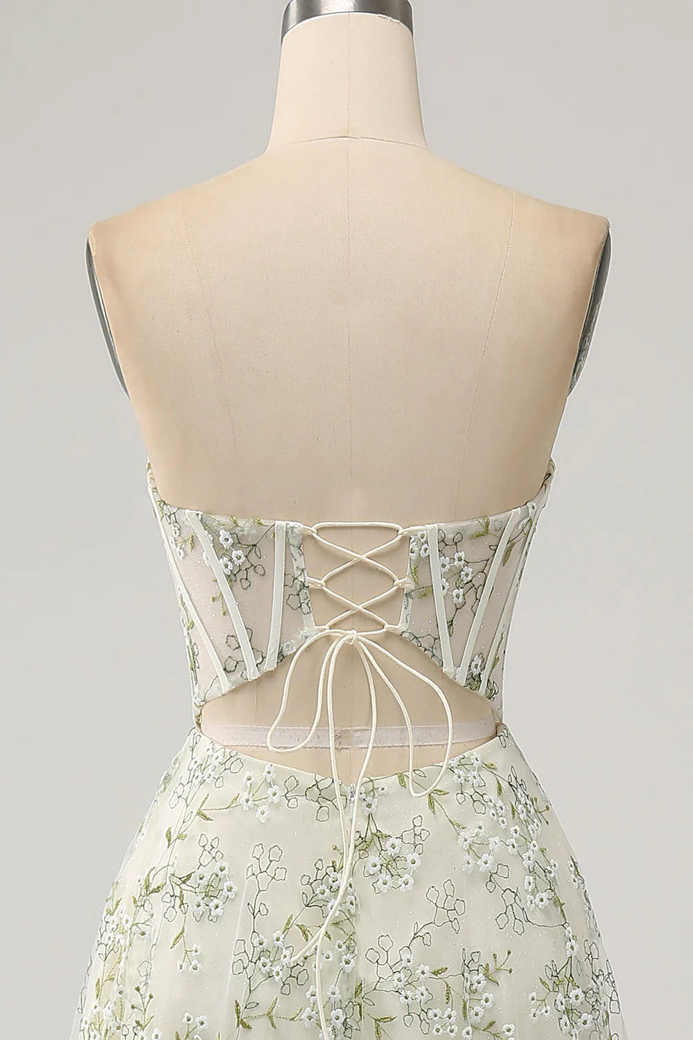 A-Line Light Green Corset Full Of Appropriate Color Matching Charm Prom Dress