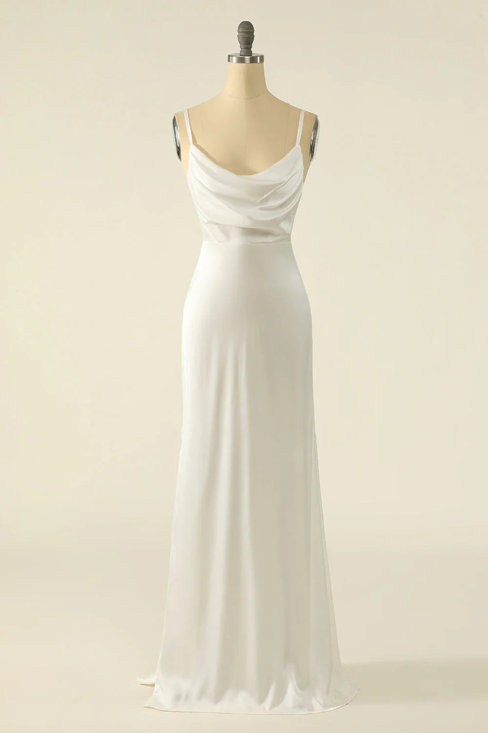 Ivory Satin Simple Appropriate Color Matching Full Of Charm Prom Dress