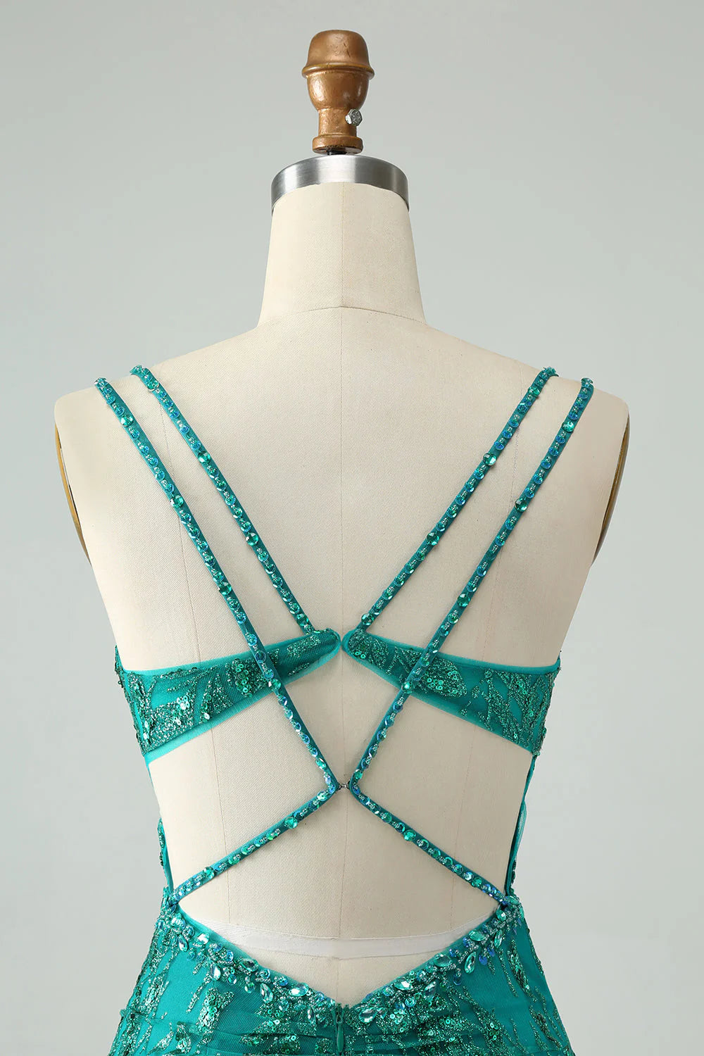 Sparkly Dark Green Bodycon Corset Short Full Of Charm Homecoing Dress