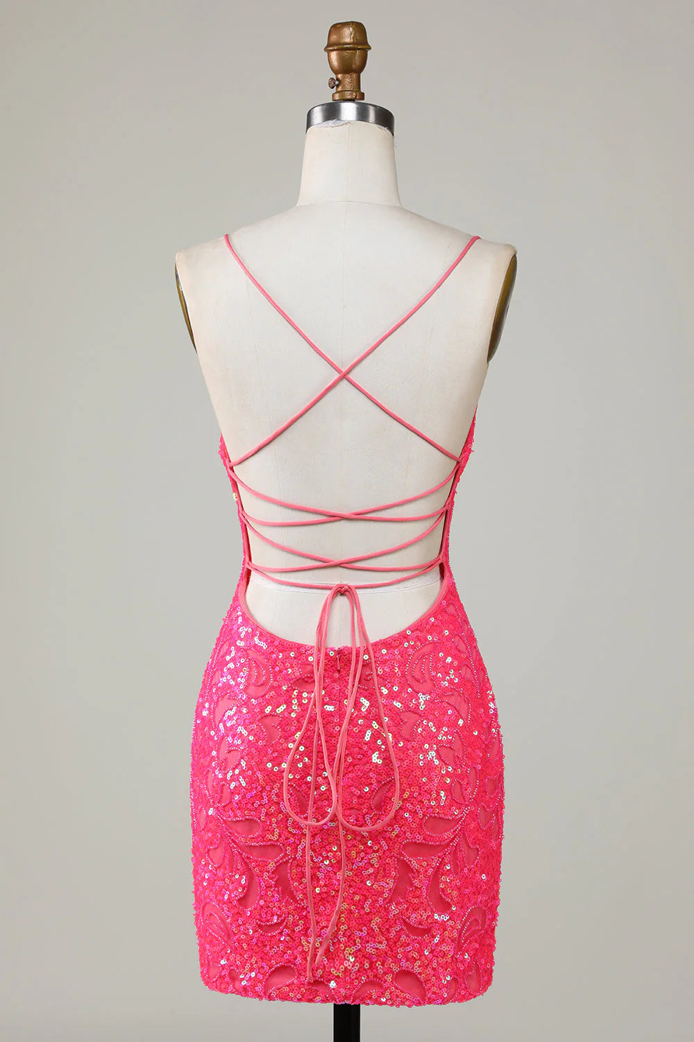 Sparkly Fuchsia Beaded Tight Short Full Of Charm Homecoing Dress