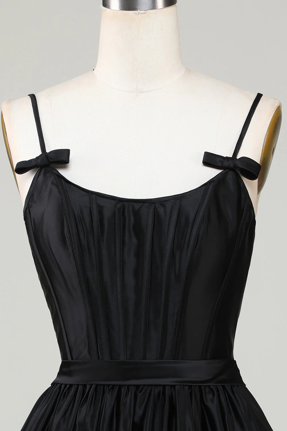 Trendy A-Line Spaghetti Straps Black Short Full Of Charm Homecoing Dress