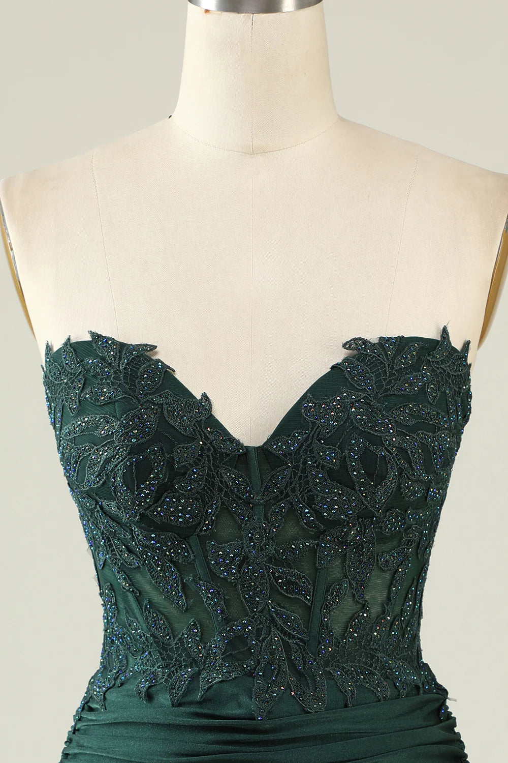 Strapless Dark Green Short Full Of Charm Homecoing Dress