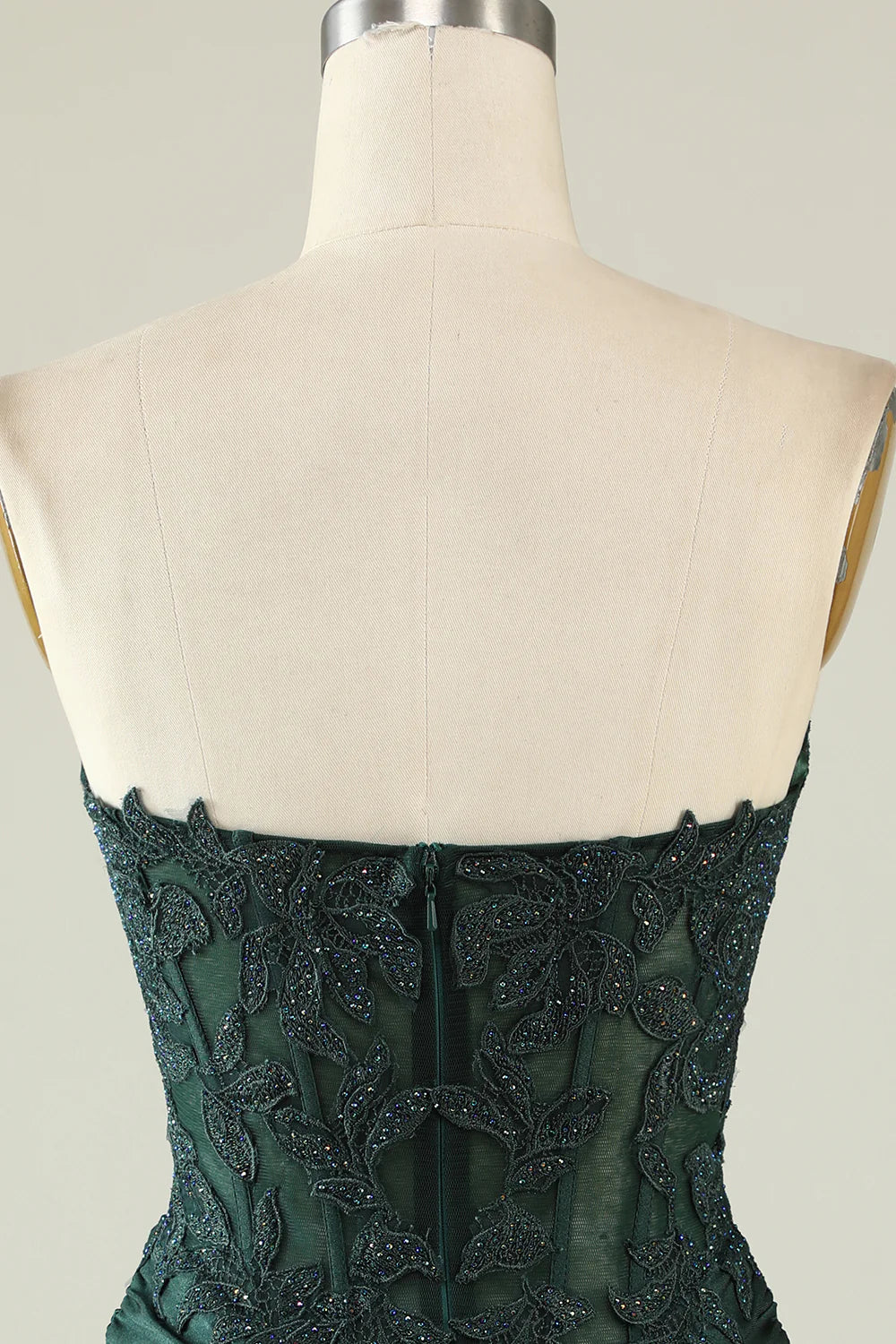Strapless Dark Green Short Full Of Charm Homecoing Dress