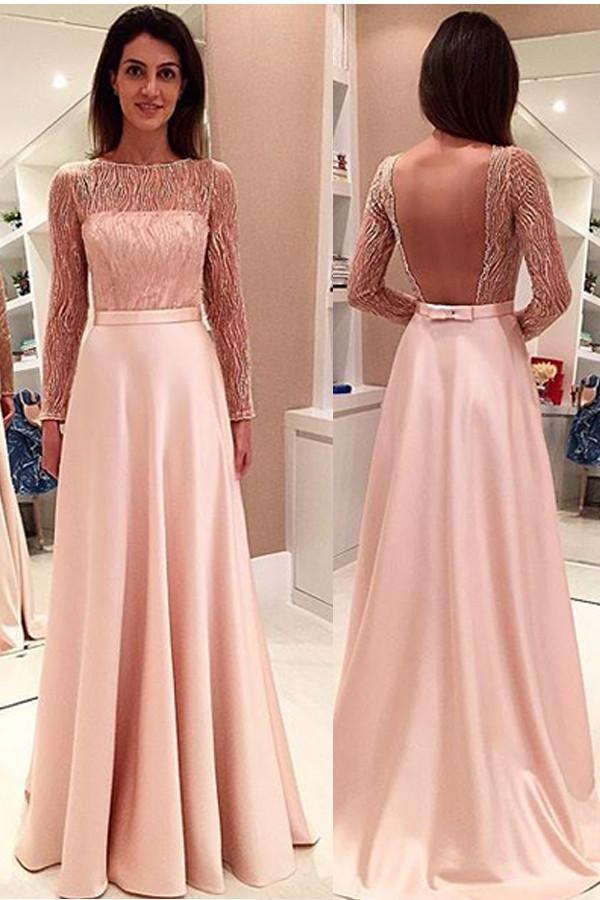 Glamorous Long Sleeveless Open Back Prom Dresses Evening Dresses