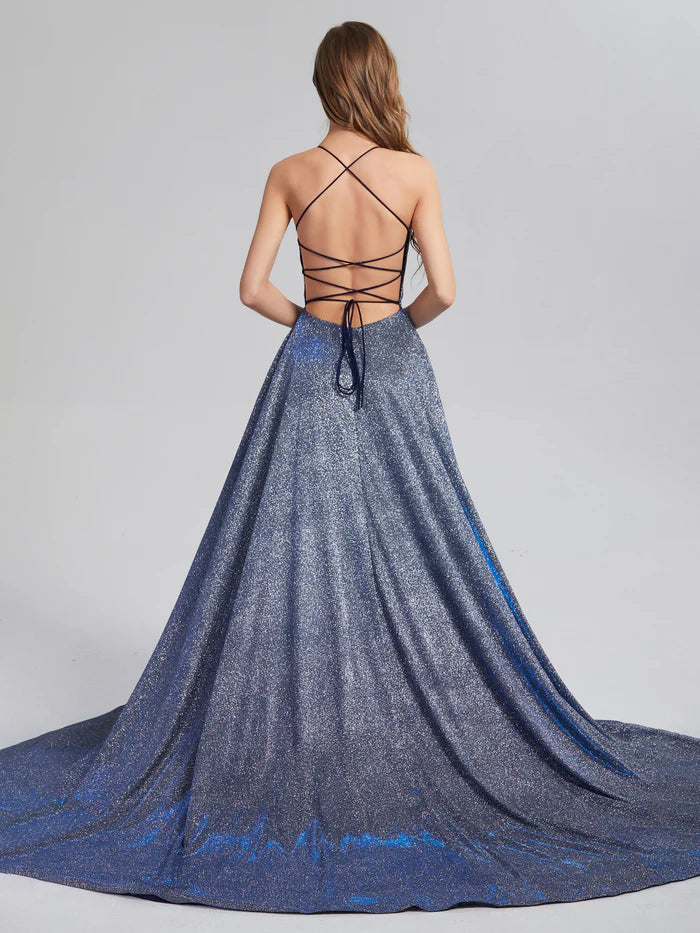 Sparkly Criss Cross Unique Design Full Of Charm Party Dresses